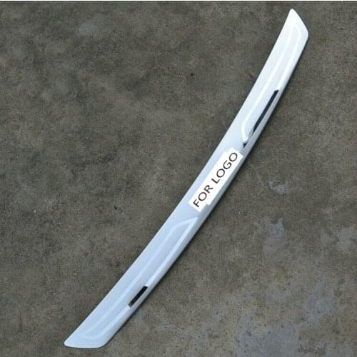 Protective Pad On The Rear Trunk Trim Lid Threshold rear door sill car styling For Skoda Rapid 2013-2014