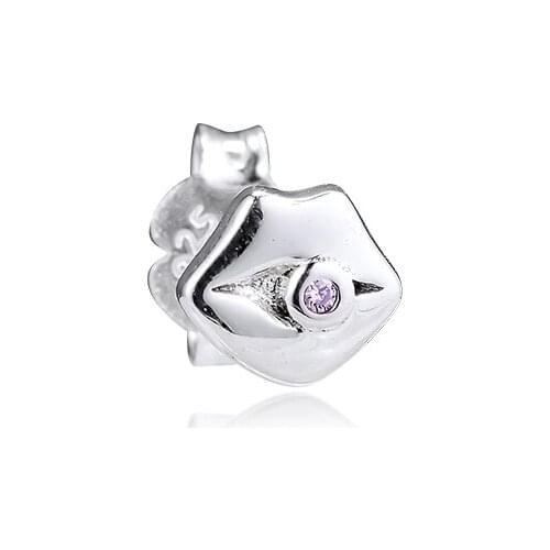 Earrings for women My Lips Single Stud Pendientes Kolczyki Aretes de Mujer Brincos 925 Sterling Silver Jewelry Oorbellen