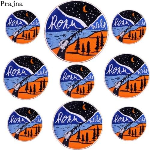 10PCS Outdoor travel Patch Nature Adventure Embroidered Patches On Clothes Iron On Patches For Clothing Mountain Badges Applique