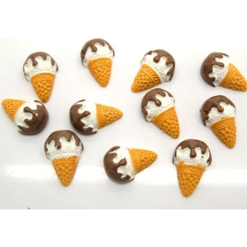 20Pcs Coffee Ice Cream Resin Decoration Crafts Flatback Cabochon Scrapbooking Fit Phone Embellishments Beads Diy Accessories