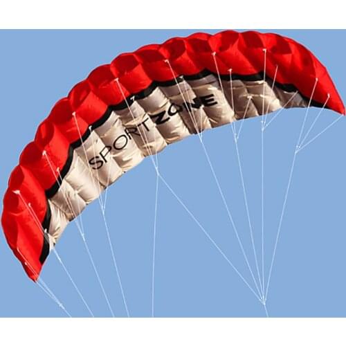 2020 30m Family Playing Power Dual Line Stunt Parachute Rainbow Sports Beach Kite Nylon Flying Lines For Beginner