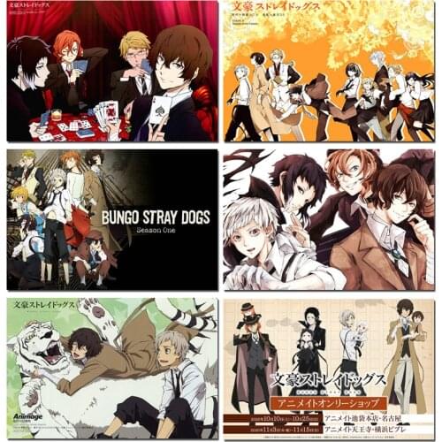 Bungo Stray Dogs Anime Poster Art Prints Silk Canvas Wallpaper Decorative Wall Picture For Living Room-003
