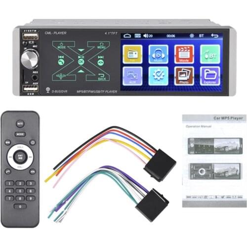 Car MP3 MP4 MP5 Video Audio Radio Player Bluetooth 4" Touch Screen 1Din Car Reversing Parking Monitor With Remote Control 2020