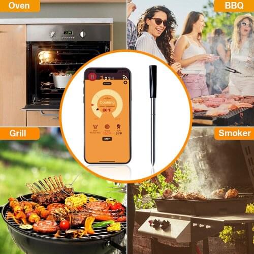 Latest Wireless Cooking Thermometer Smart BBQ Meat Food Bluetooth Probe Timer Alarm Barbecue Tools Kitchen Accessories Oven