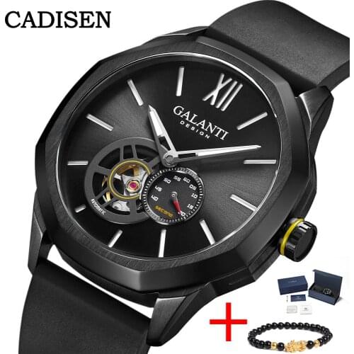 CADISEN Design Brand 2021New Mechanical Automatic Watches Rubber Waterproof Fashion Men watch Sapphire Luminous Casual Man Clock