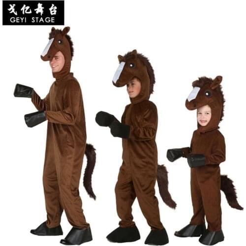 Child horse cosplay dress children children lovely boy and cozy Halloween warm winter dress dress dress up dress animals