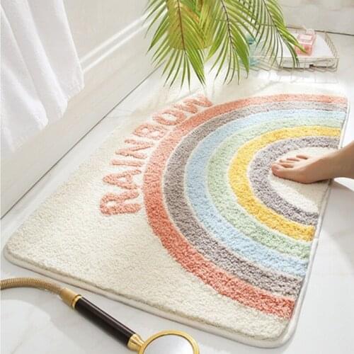 Home Bath Mat For Bathroom Non Slip Bath Rugs Carpet Floor Mats Microfiber Door Mats for Kitchen/Living Room