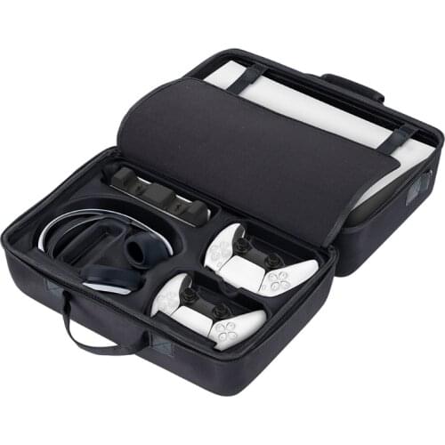 Travel Storage Handbag for PS5 Console Protective Luxury Bag Game Player Adjustable Handle Pack Controller Box Travel Carrying
