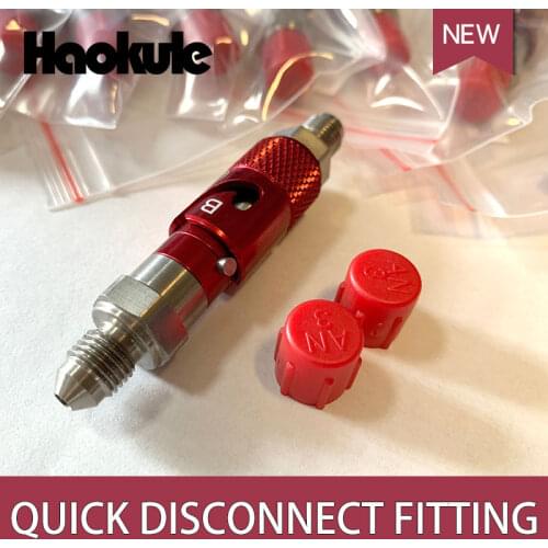 HAOKULE- Titanium/Aluminum AN-4 AN4 Brake Line Fluid Quick disconnect Fittings Adapter Kits