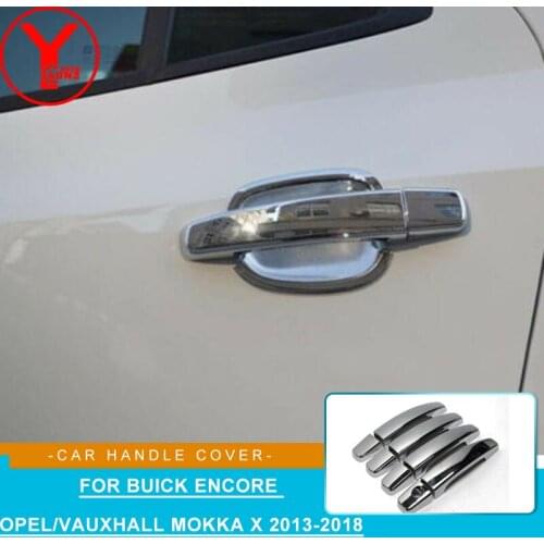 Tuning Chrome Exterior Door Handle Catch Cover Molding Protector For Buick Encore Vauxhall Mokka X 2013 2014 2015 2016 2017 2018