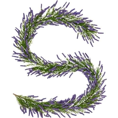 Artificial Lavender Ivy, Faux Lavender Leaves Vines Handmade Garland Greenery Wedding Backdrop Arch Wall Decor