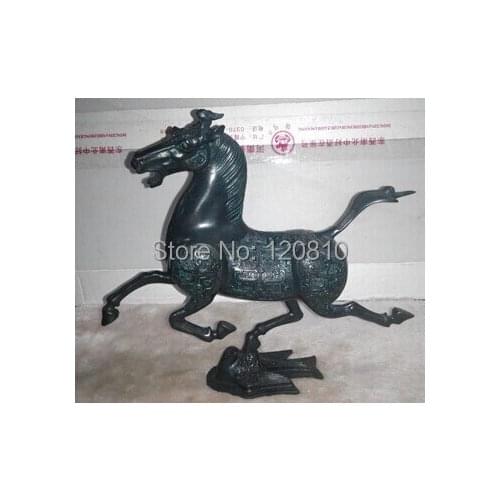 Collectible Bronze Statue Exquiste Chinese Handcraft Copper Statue: Galloping Horse Treading on a Flying Swallow