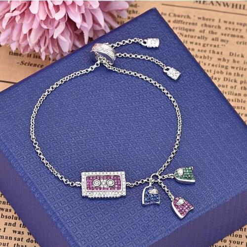 Creative Tap Pacmann Zircon Bracelet Simple Popular Jewelry Fashion Colorful Exclusive Bracelets Zk30