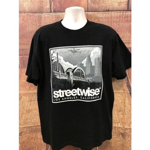 Men&rsquoS Streetwise Los Angeles California Black T Shirt Size Xl Oversized Tee Shirt