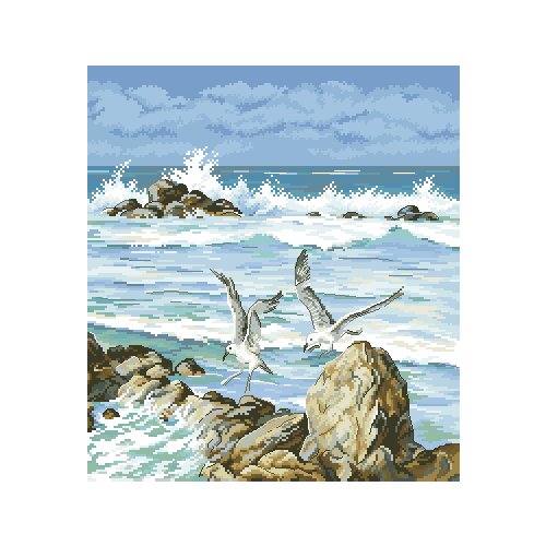 18-Seabird 41-45 Counted Cross Stitch 11CT 14CT 18CT DIY Chinese Cross Stitch Kits Embroidery Needlework Sets