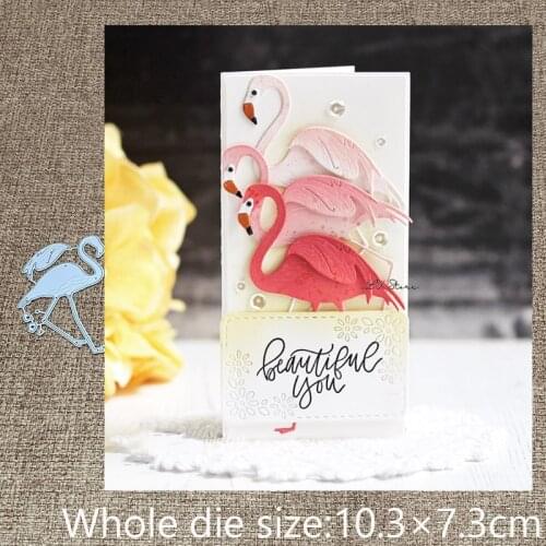 New Design Craft Metal stencil mold Cutting Dies Flamingo bird decoration scrapbook die cuts Album Paper Card Craft Embossing