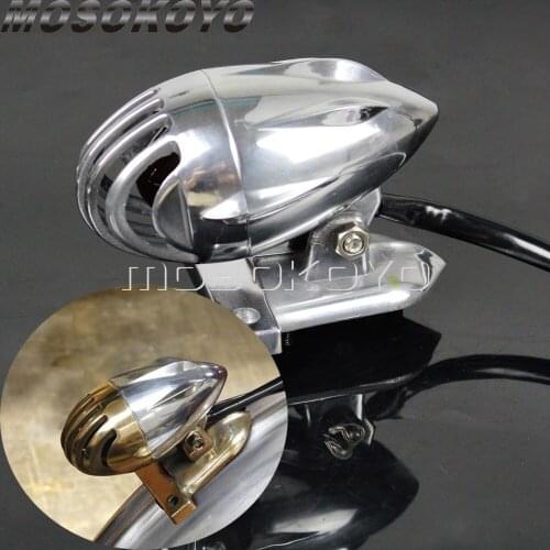 Polished Old School Motorcycles Brake Lights Custom Rear Fender Mount Stop Taillamp For Harley Cafe Racer Kawasaki Suzuki