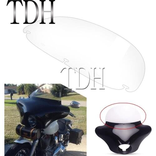 Clear 10'' Motorcycle Windshield Wind Deflector Universal For Halrey Touring Softail Road King Dyna Electra Street Sport Glide