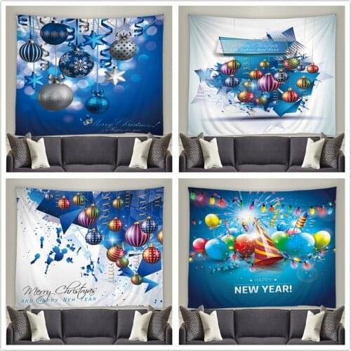 QWRSMYX Tapestries of Textile Christmas Decor Colorful Rope Ball New Year Home Living Room Bedroom Wall Art Hanging Cloth