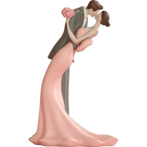 Modern wedding room statue art Figure figurine Wine TV cabinet living room study Nordic home decorations sculpture Wedding Gifts