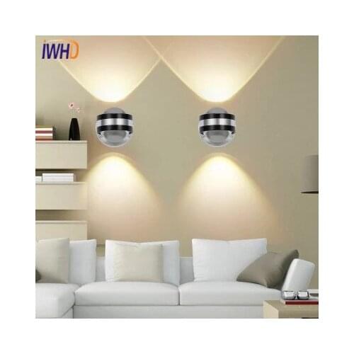 Modern LED Wall Lamp 6W AC85V-265V LED Wall Sconce Light Up And Down Living Room Bedroom Bedside Lights Wall Lamps Home Lighting