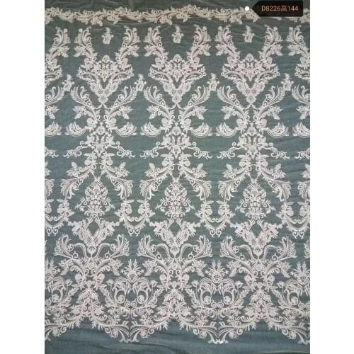 Bridal dress fabric Lace Embroidered Ivory lace Fabric 10 Yards