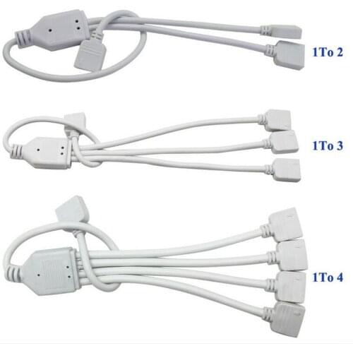 Led strip connector 4 Pin 1to4 1to3 1to2 For DC 12V 3528 5050 RGB LED strip rgb LED Accessories