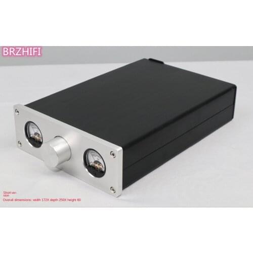 DIY AMP BOX 172X250x60mm1706 All-aluminum Chassis Decoder Power Filter Luxury Aluminum Casing VU Meter Pre-amplifier
