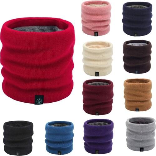 Knit scarf mens scarf womens winter warm thick wool scarf childrens elastic neck wool scarf mens and womens neck ring scarf