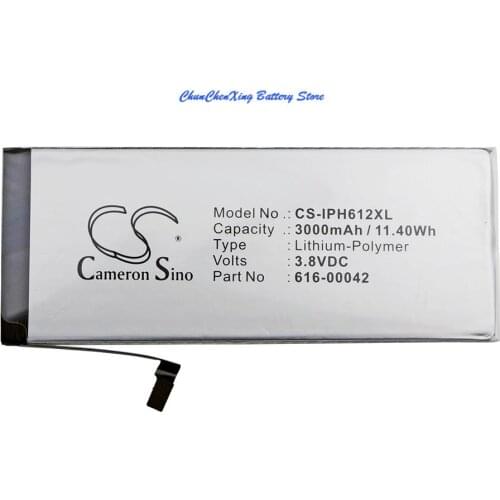 Cameron Sino High Quality 3000mAh Battery 616-00042 for Apple A1634, A1687, A1690, A1699, iPhone 6s Plus