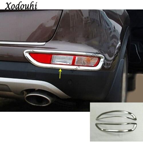 Top Quality Car Body ABS Chrome Trim Back Tail Rear Fog Light Lamp Frame Stick Part 2pcs For Kia Sportage KX5 2016 2017 2018