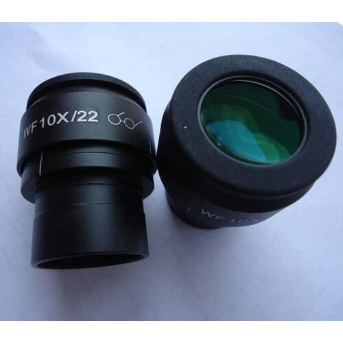 WF10X 22mm Adjustable Green Film Coating Zoom Plan High Eyepoint Wide Angle Optical Eyepiece Lens for Stereo Microscope