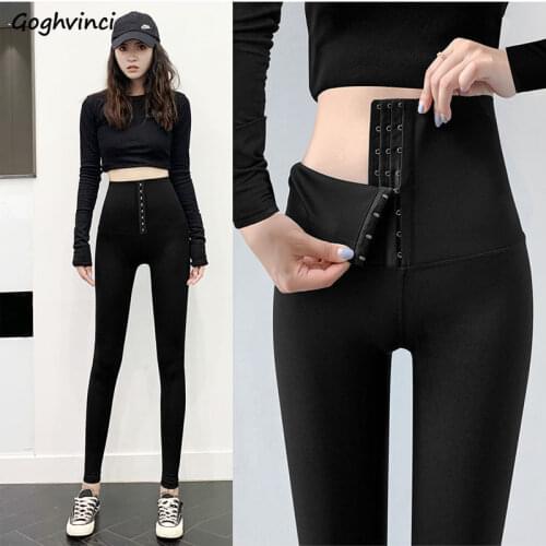 Leggings Women Thicken High Waist Ankle-length Stretchy Fitness Resistance Cold High Stretch Bodybuilding Korean Style Hot Sale