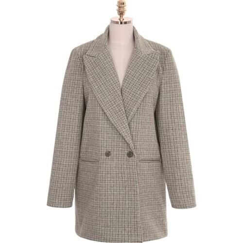 2021 Hot Version of Tooling High Waist Bag Hip Skirt 2-Piece Set for Women Plaid Woolen Coat Suit Autumn and Winter New Korean