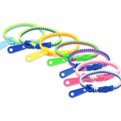 1/3/5PCs Creative Zipper Bracelet Toy for Kids Children Adhd Autism Hand Sensory Toys Stress Reliever Focus Killing Fidget Toy