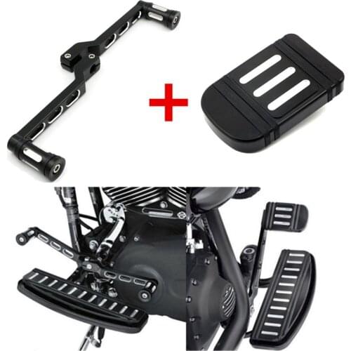 1 SET Motorcycle Brake Pedal Pad Cover Aluminum Accessories + Shift Lever For Harley Touring Electra Street Glide FLHT 1996-2013