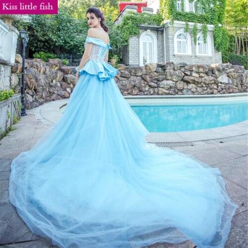 700 Free shipping Elegant High low celebrity dresses Exterior wedding dress