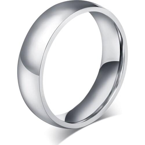 8mm steel mens ring titanium jewelry wedding ring for women and men