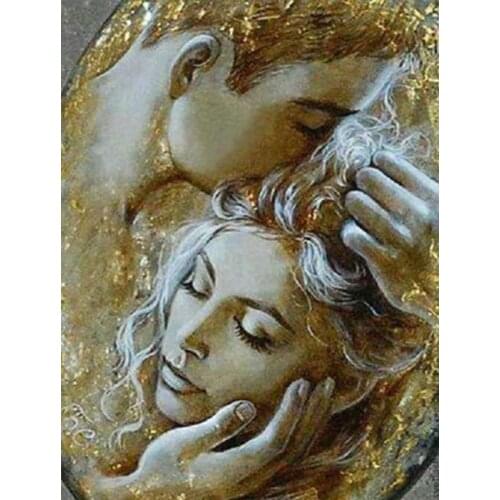 5D DIY Diamond Mosaic Love Kiss Couple Diamond Embroidery Christmas Gift Diamond Painting Romantic Picture Needlework Home Decor
