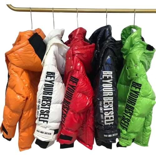 Candy Color Shiny Down Jacket Woman Winter Warm Jacket Female New Short Korean Thick Duck Down Loose Bread Clothing Overcome