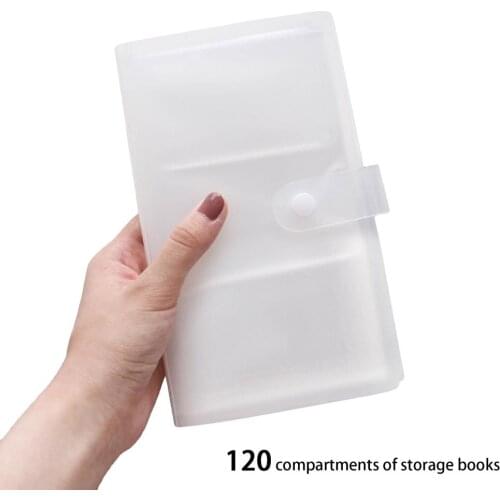 120 Slots ID Holders PP Matte Business Card Book Transparent Large Capacity ID Holders Cards Clip Ticket Collection Stocks