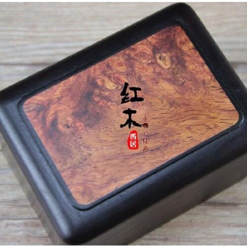 Home decor The red rectangle wooden jewelry box jewelry box jewelry box jewelry box plain classic burl