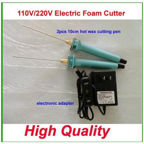 Hot Knife Styrofoam Cutter 2Pcs 10CM Pen CUTS FOAM KT Board WAX Cutting Machine Electronic Voltage Transformer Adaptor Eu Plug