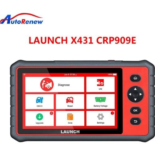 LAUNCH X431 CRP909E OBD2 Car Full System Diagnostic Tool Code Reader Scanner with 15 Reset Service Update Online PK MK808 CRP909