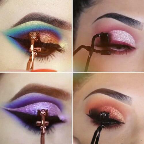 Stainless Steel Handle Segmentation Eye Lashes Eyelash Curler Mini Silicone Clip Curling False Makeup Tools