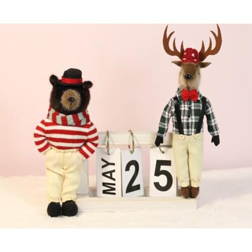 Kawaii Small Bears Plush Toys Stuffed Animals Fluffy Bear Dolls Soft Kids Toys christmas deer doll