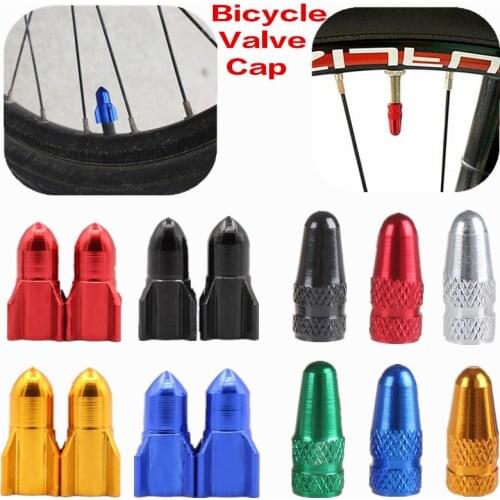 2Pcs New High-grade Bicycle Gas Nozzle Cap Motorcycle Electric Cars Valve Cap Presta&Schrader Valve Cap Road&MTB Bike Dust Cover
