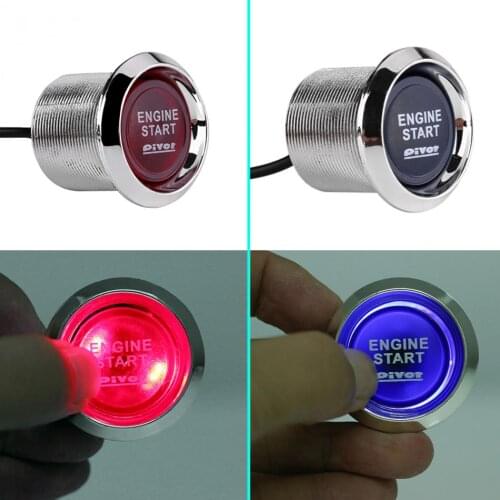 Hot Sell High Quality Universal 12V Car Vehicle Engine Start Push Button Switch Ignition Starter Red/Blue Car Accessories