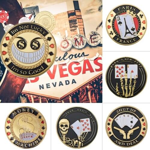 Metal Poker Coin Card Guard Protector Poker Cards Metal Souvenir Chips Casino Dealer Coin