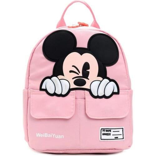 Disney Cute Kids Cartoon Backpack kindergarten Children mickey School Bags Waterproof Schoolbags Satchel For Boys Girls
